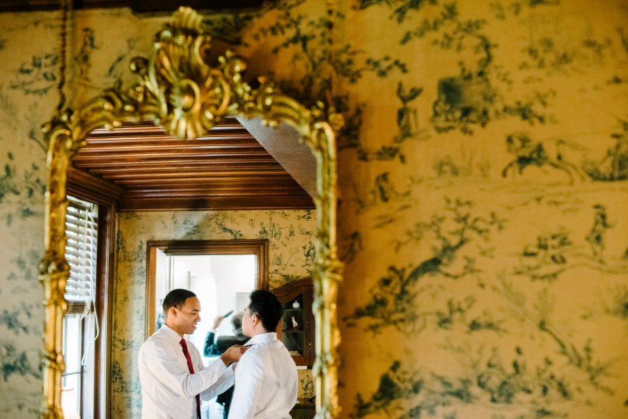 best man getting ready