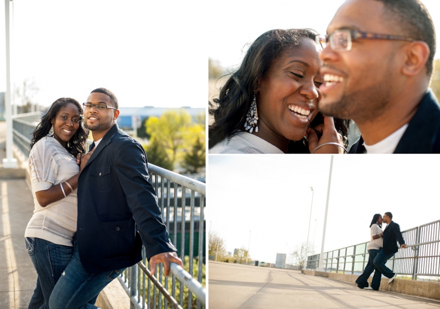 Engagement session at the Cleveland Browns Stadium