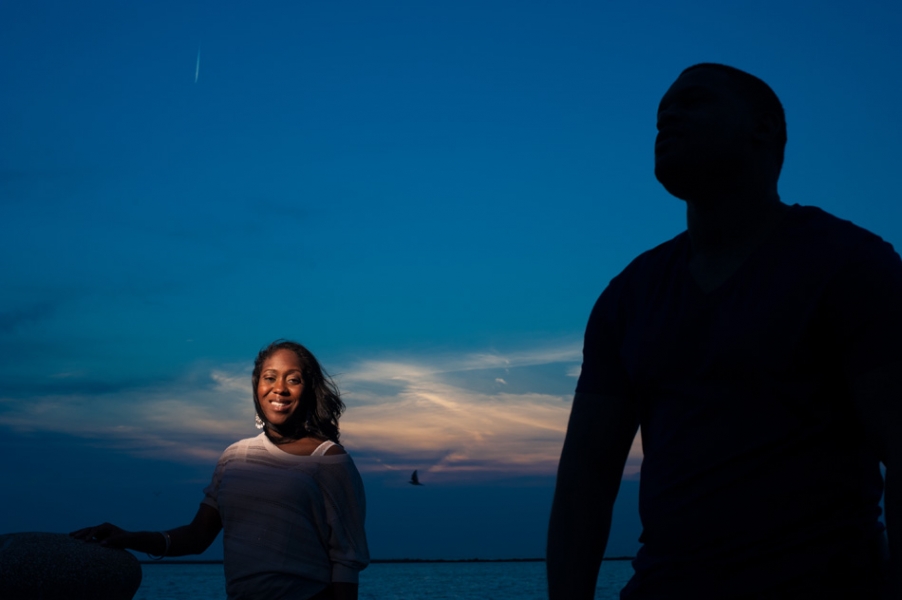 Lake Erie engagement session, sunset