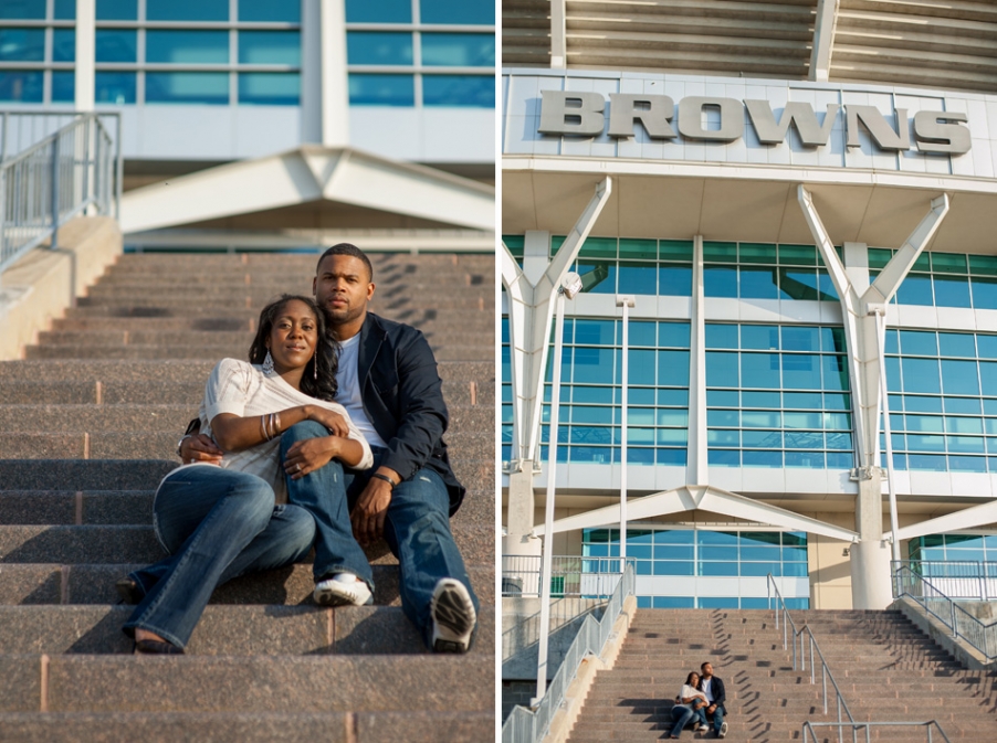 Celebrating love at the Browns Stadium.