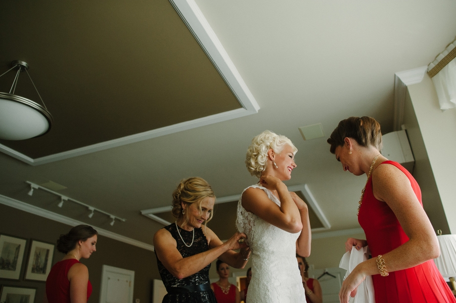 beutiful bride laughs