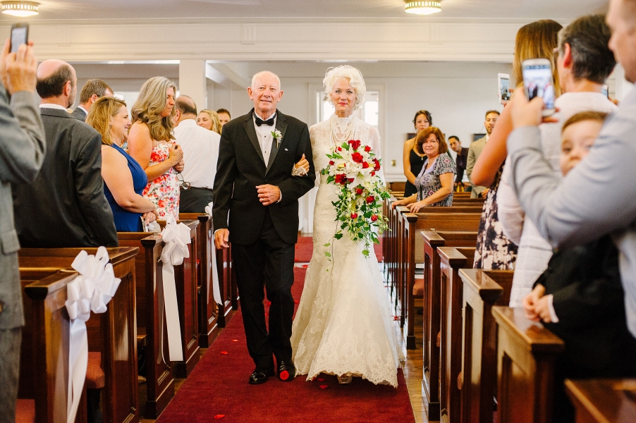 Alexa Lee walks down the isle