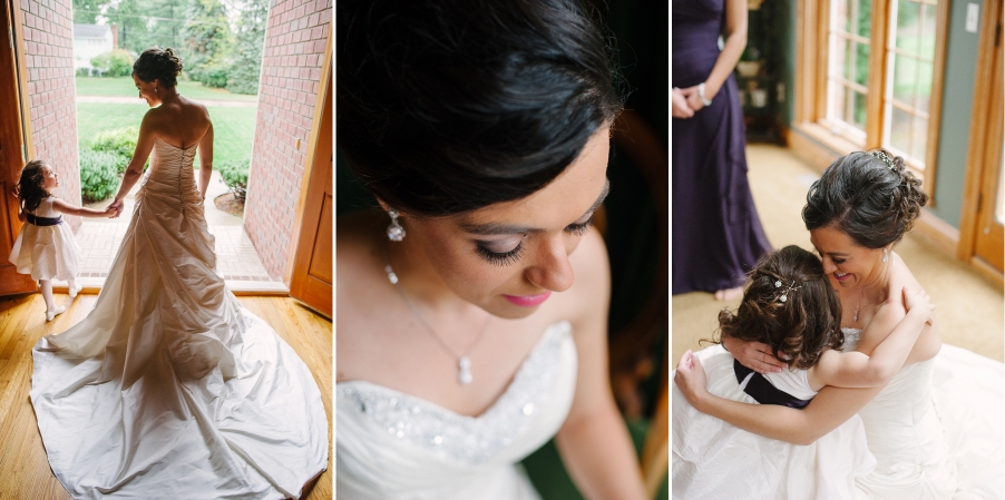 the bride and the flowergirl