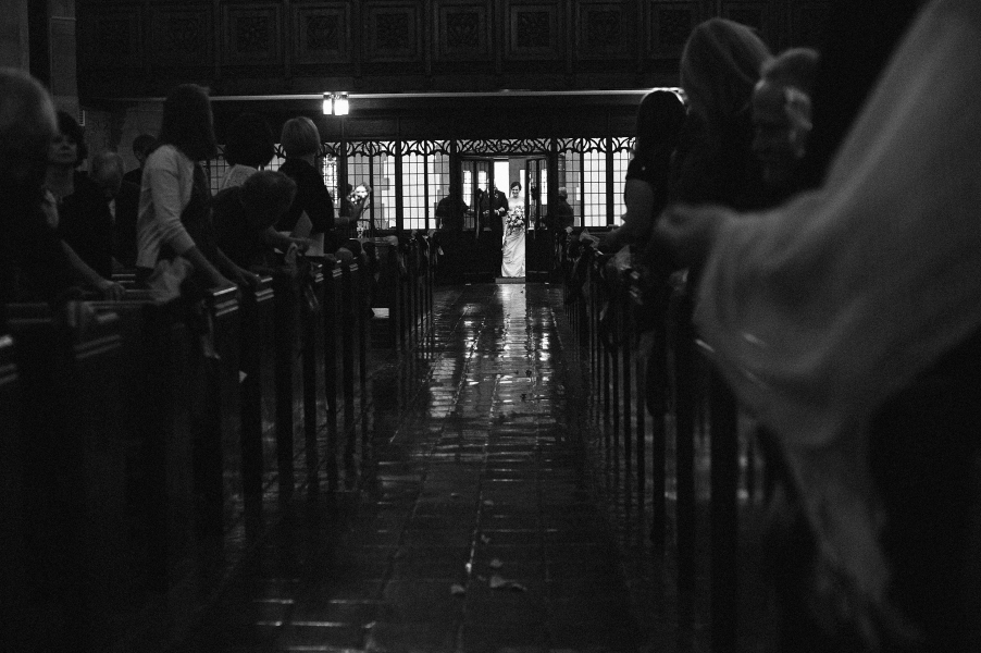 the doors open at wedding