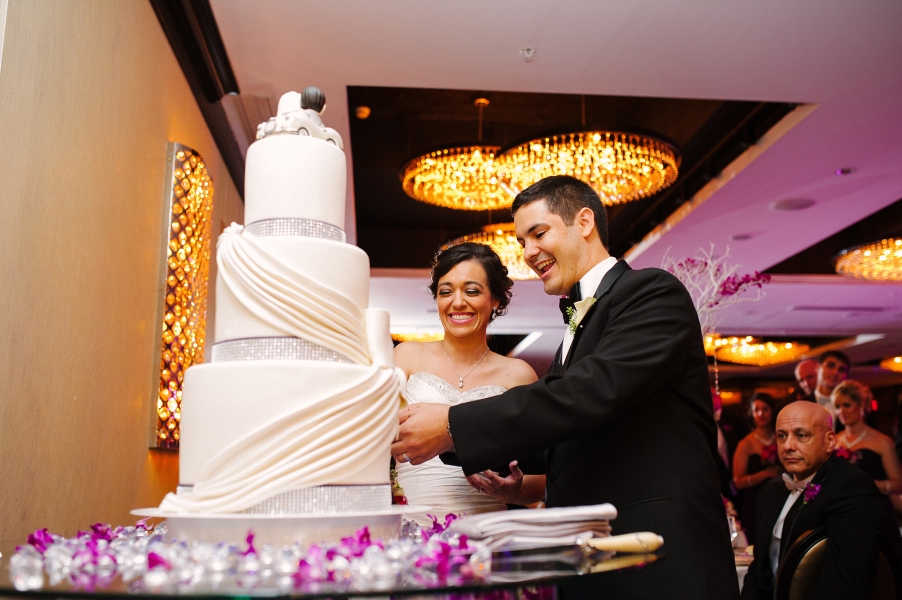 cutting the cake at the 9