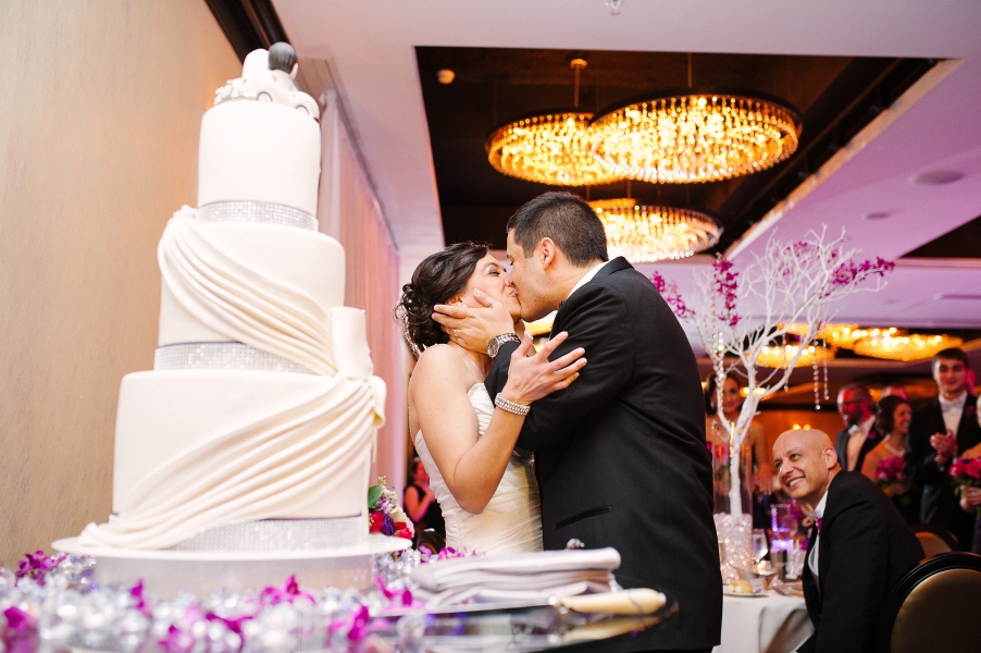 cutting the cake at the 9