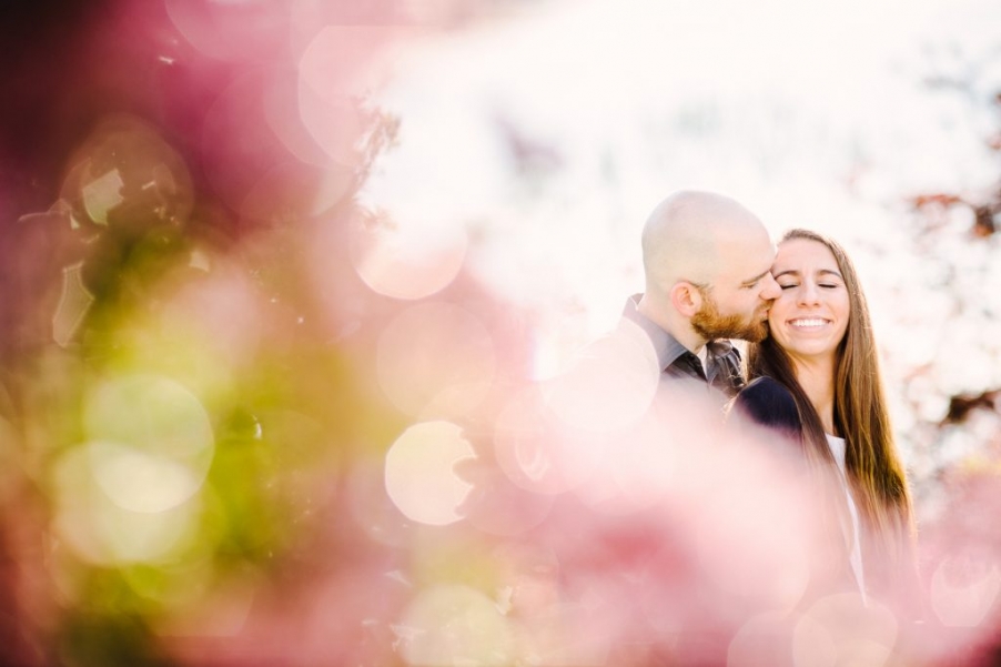 using flowers for bokeh effect