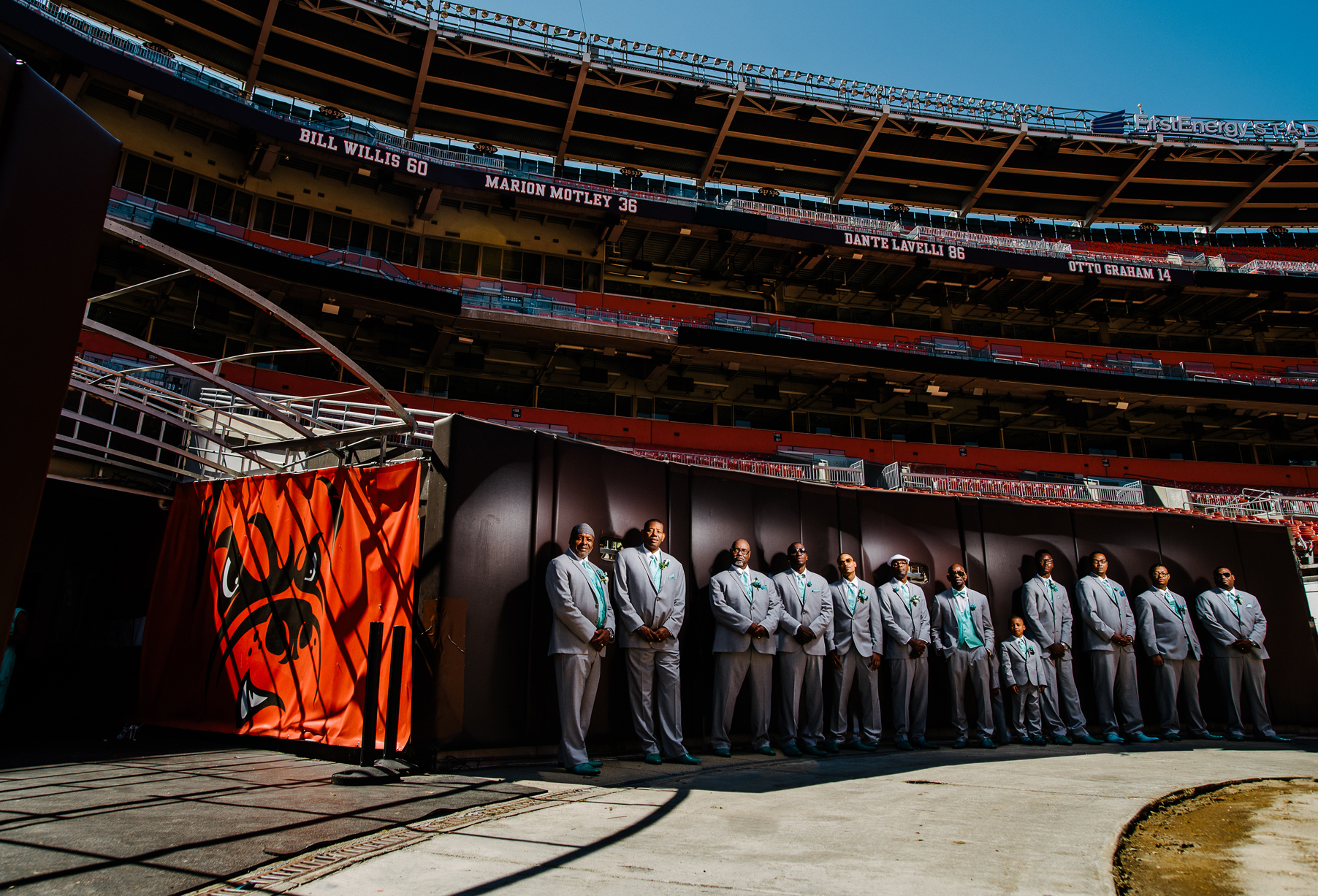 Cleveland Wedding Photography at Browns Stadium